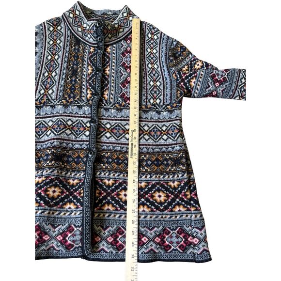 Anthropologie Aldomartins size M Oslo Jumper Coat Cardigan Sweater Coat wool alp - Picture 7 of 11